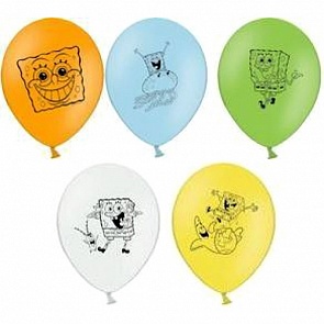 Набор шаров – Губка Боб, 5 шт. по 30 см. (Belbal, 1111-0412)